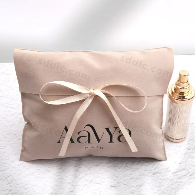 Custom Printed Velvet Makeup Perfume Pouch Luxury Envelope Gift Bag