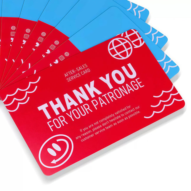 Custom Printed Plastic Cards After Sales Thank You Card for Business