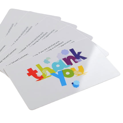 Custom Printed Plastic Cards After Sales Thank You Card for Business