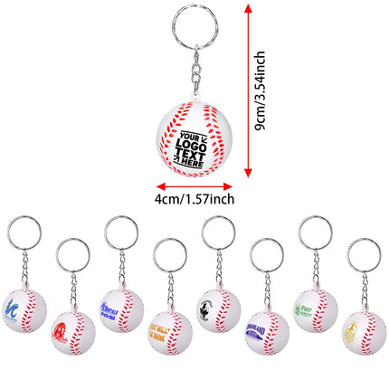 Bulk Custom Sports Ball Keychain Soccer Baseball Stress Relievers