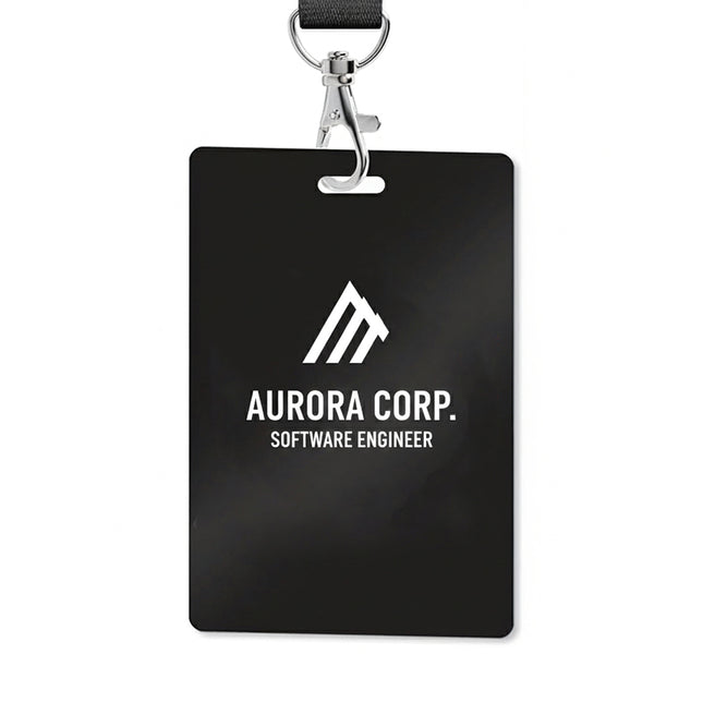 Custom Full Color Printed PVC Plastic ID Cards & Badges with Lanyards