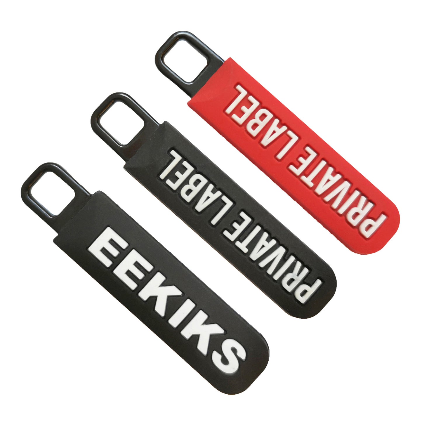 Custom PVC Zipper Pull Rubber Zipper Puller Tab For Bag & Clothing